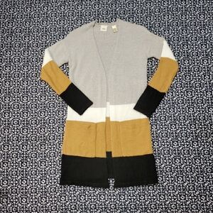 NWOT Daytrip Striped Color Block Butter Soft Fuzzy Casual Comfy Long Cardigan 